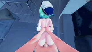 Sakarozo POV sex anal, rajdas via dick cowgirl ĝis ŝi ricevas anal.