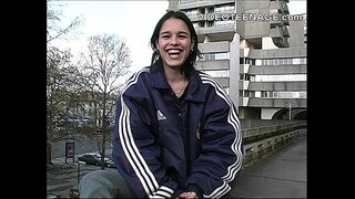 Seksi črna teen litje