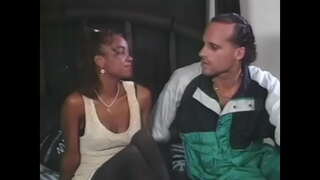 ���வர்ச்சியான பிச், கருப்பு, தனியா, பெறுகிறார், கடின வெள்ளை சேவல், நாய் போஸ்